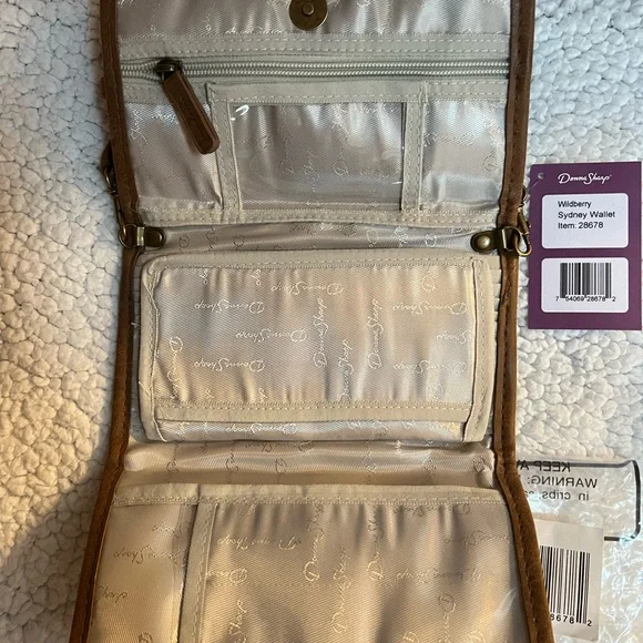 💐💐DONNA SHARP Sydney Crossbody Wallet Tri-fold, adj. strap (reg.$39 NWT - Picture 10 of 10